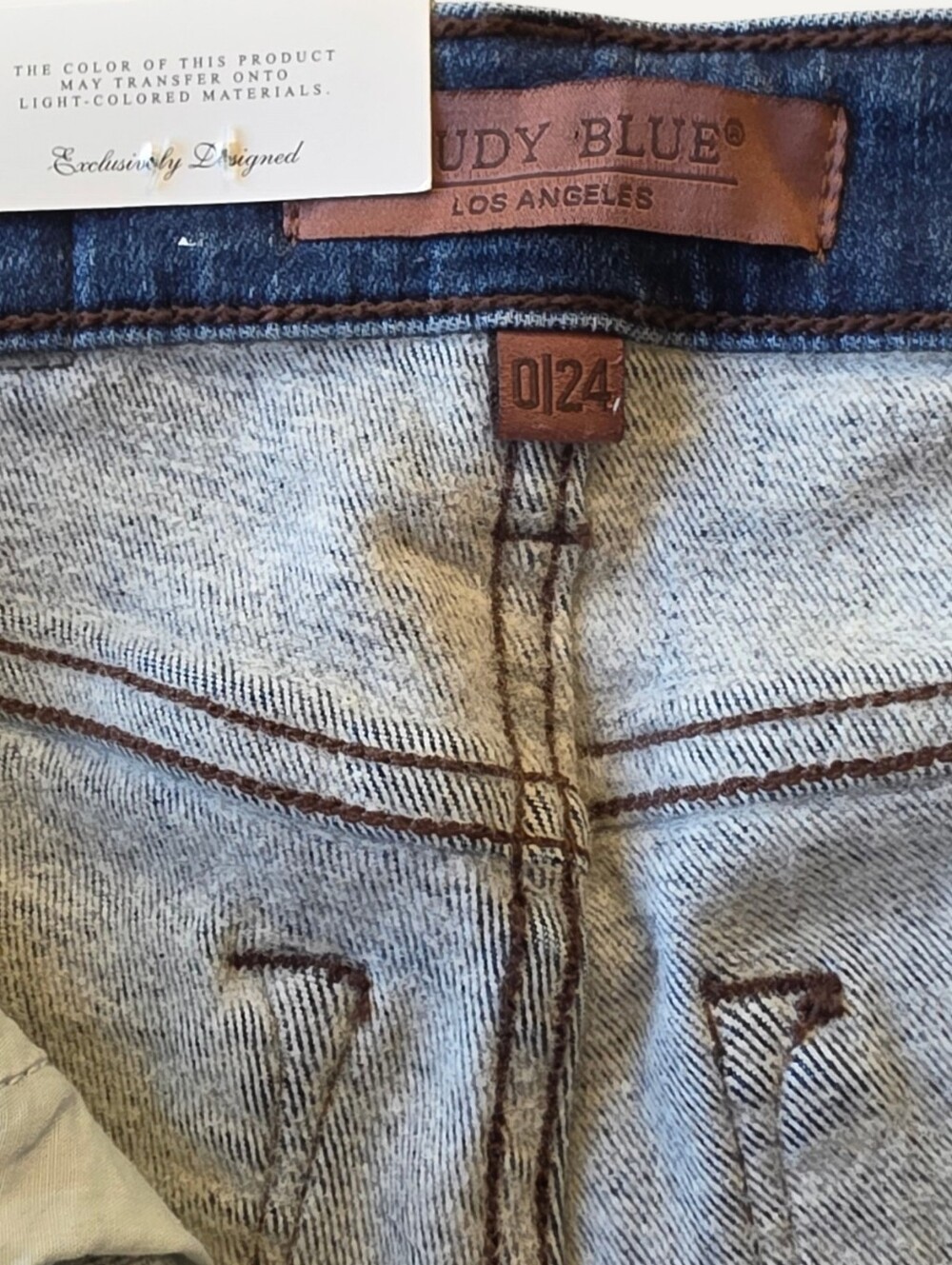 Judy Blue Thermal Bootcut Jeans 0/24 NWT Dark Wash Mid Rise 82621 - Picture 9 of 10